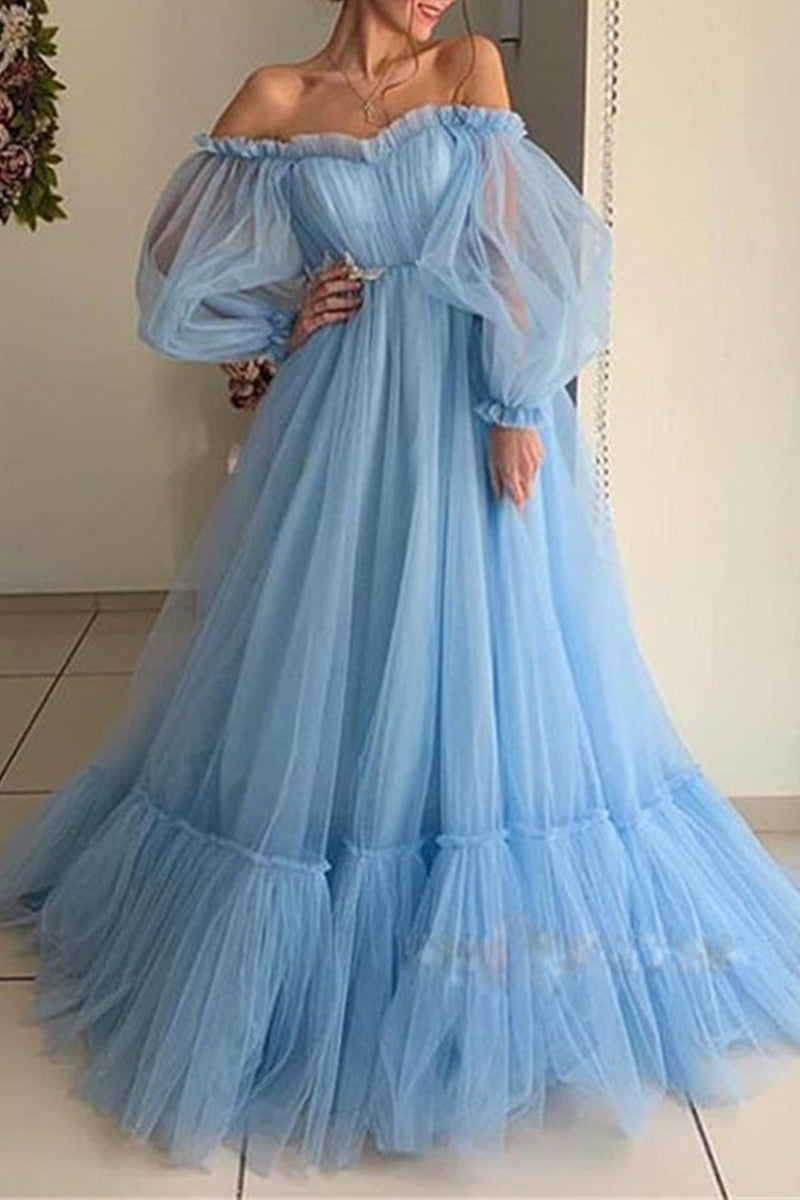 Valenzora | Elegant Formal Solid Color Patchwork Off-Shoulder Evening Dress - 3 Colors
