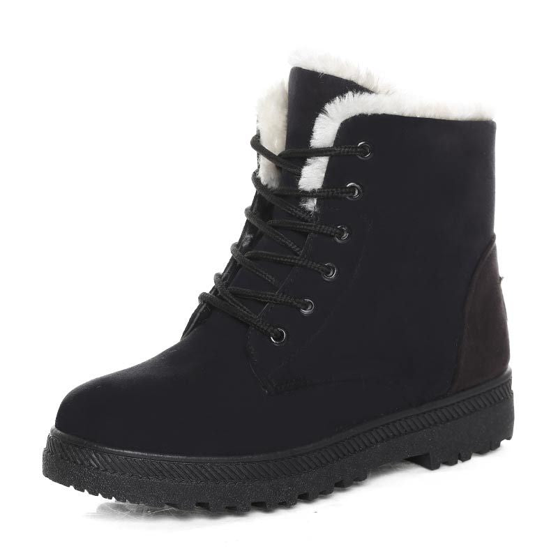 Valenzora | Women's Winter Ankle Boots – Lined boots with flat sole and laces