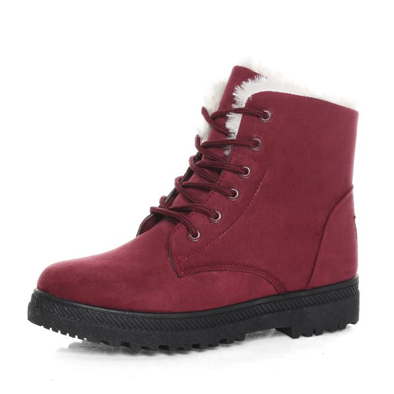 Valenzora | Women's Winter Ankle Boots – Lined boots with flat sole and laces
