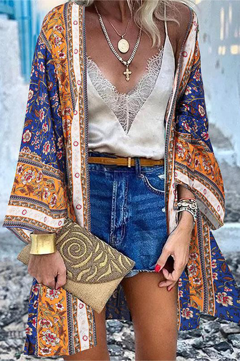 Valenzora | College Print Patchwork Cardigan Kragen Oberbekleidung