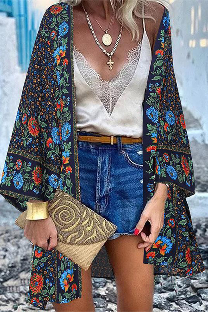 Valenzora | College Print Patchwork Cardigan Kragen Oberbekleidung