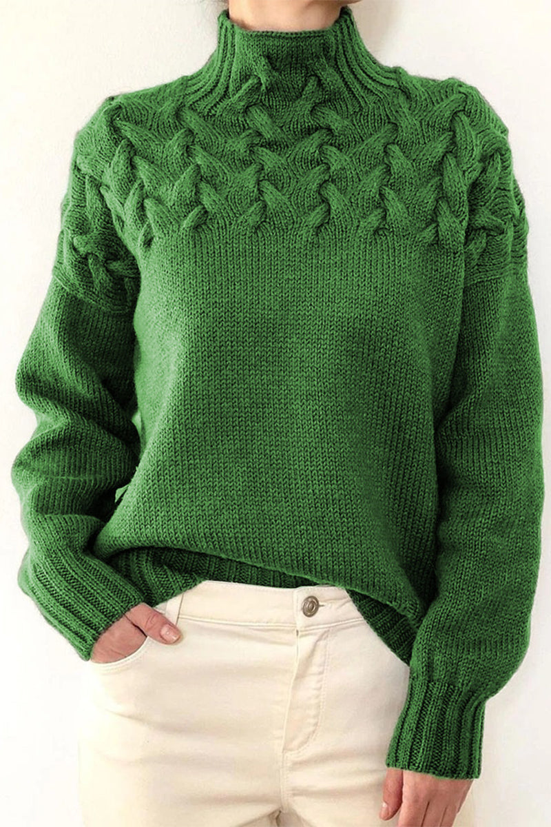 Valenzora | Lässiger einfarbiger Rollkragenpullover – 11 Farben