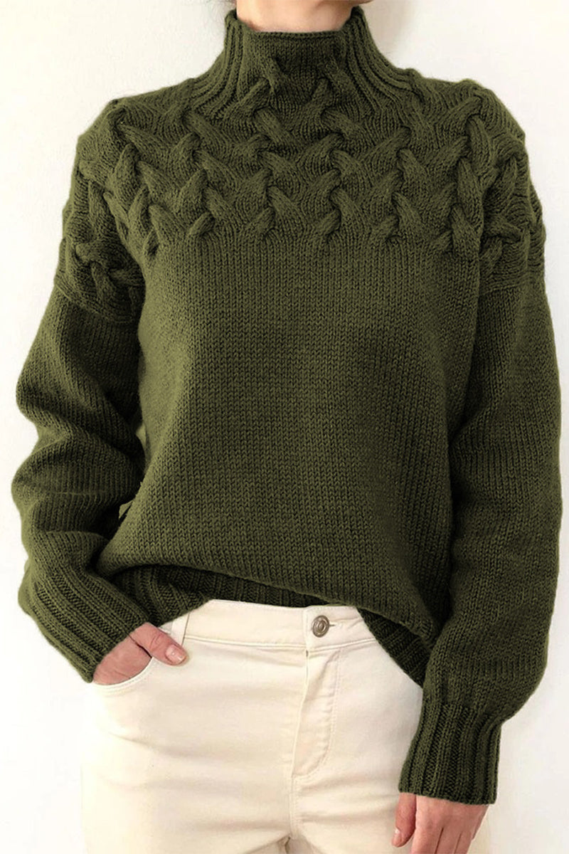 Valenzora | Lässiger einfarbiger Rollkragenpullover – 11 Farben