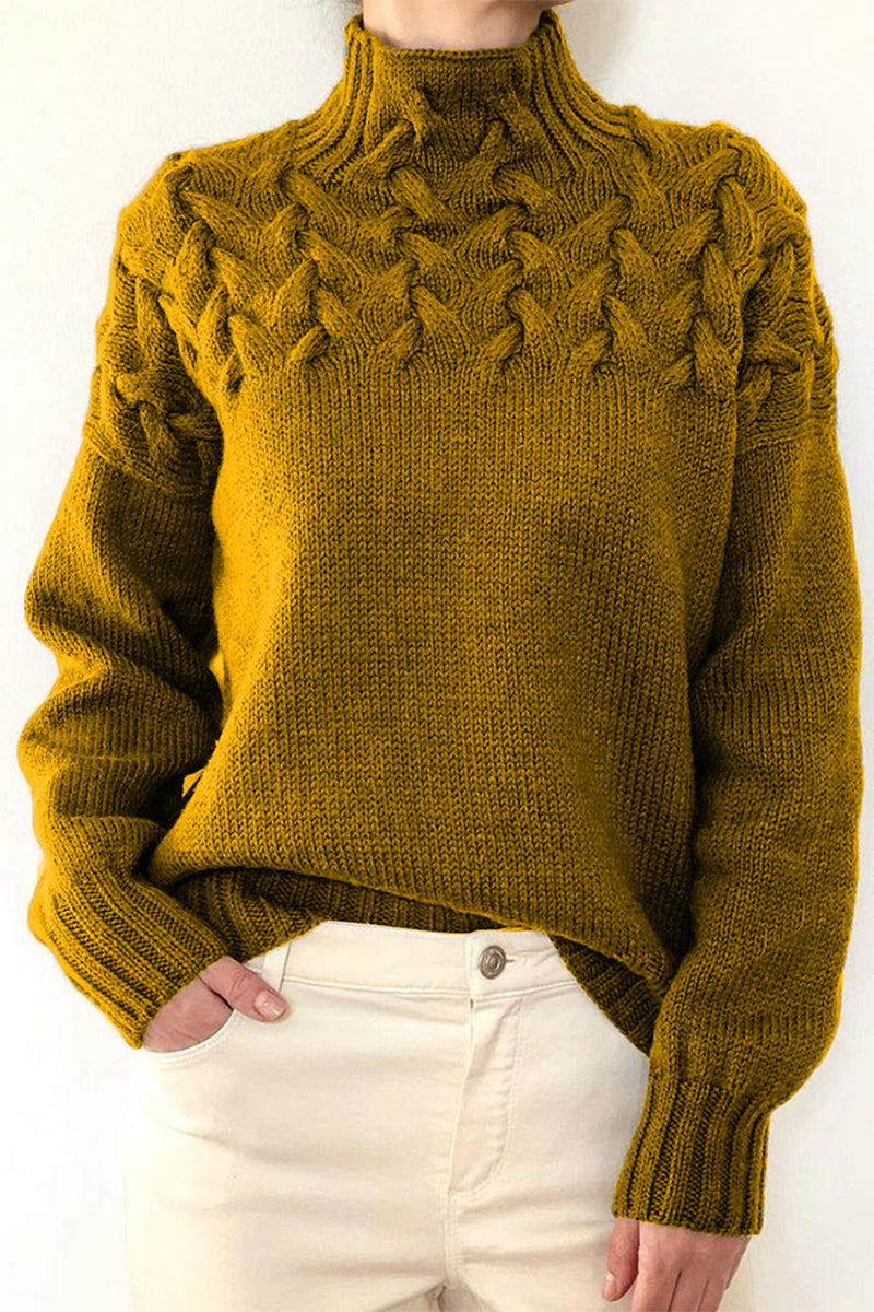 Valenzora | Lässiger einfarbiger Rollkragenpullover – 11 Farben