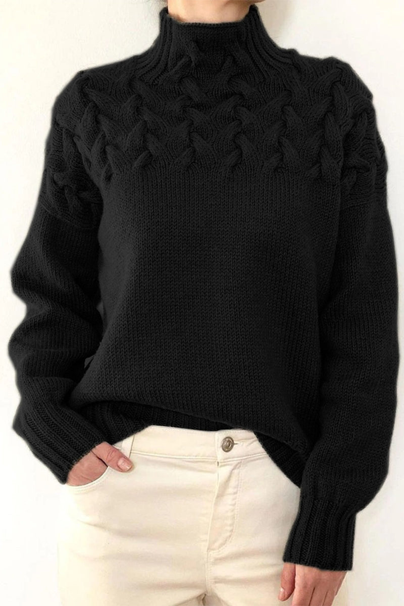 Valenzora | Lässiger einfarbiger Rollkragenpullover – 11 Farben