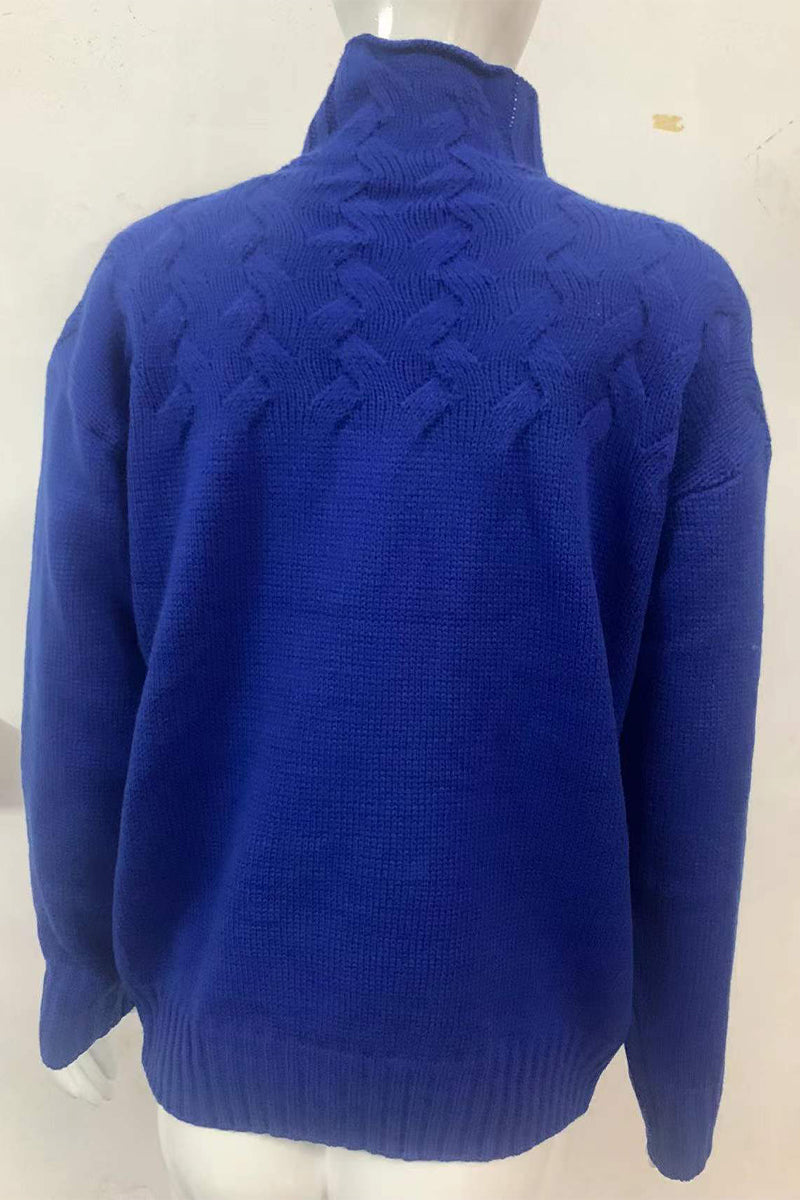 Valenzora | Lässiger einfarbiger Rollkragenpullover – 11 Farben