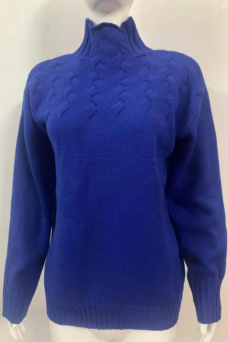 Valenzora | Lässiger einfarbiger Rollkragenpullover – 11 Farben
