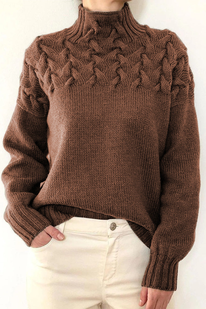 Valenzora | Lässiger einfarbiger Rollkragenpullover – 11 Farben