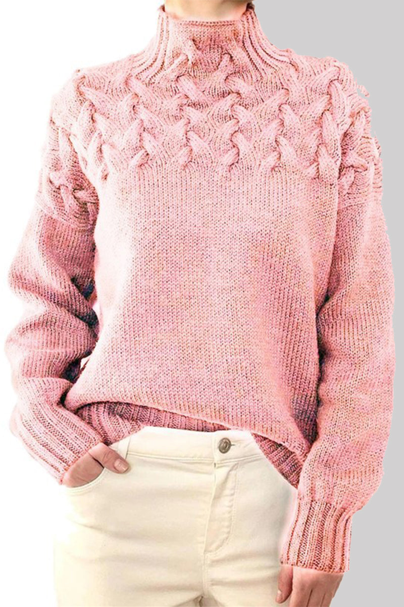 Valenzora | Lässiger einfarbiger Rollkragenpullover – 11 Farben