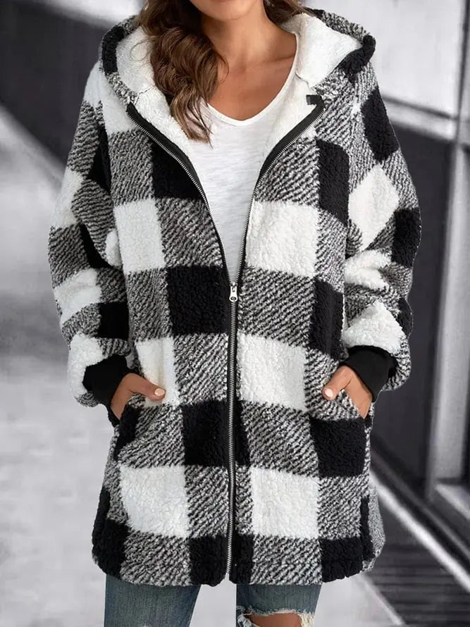 Women's Checkered Coat