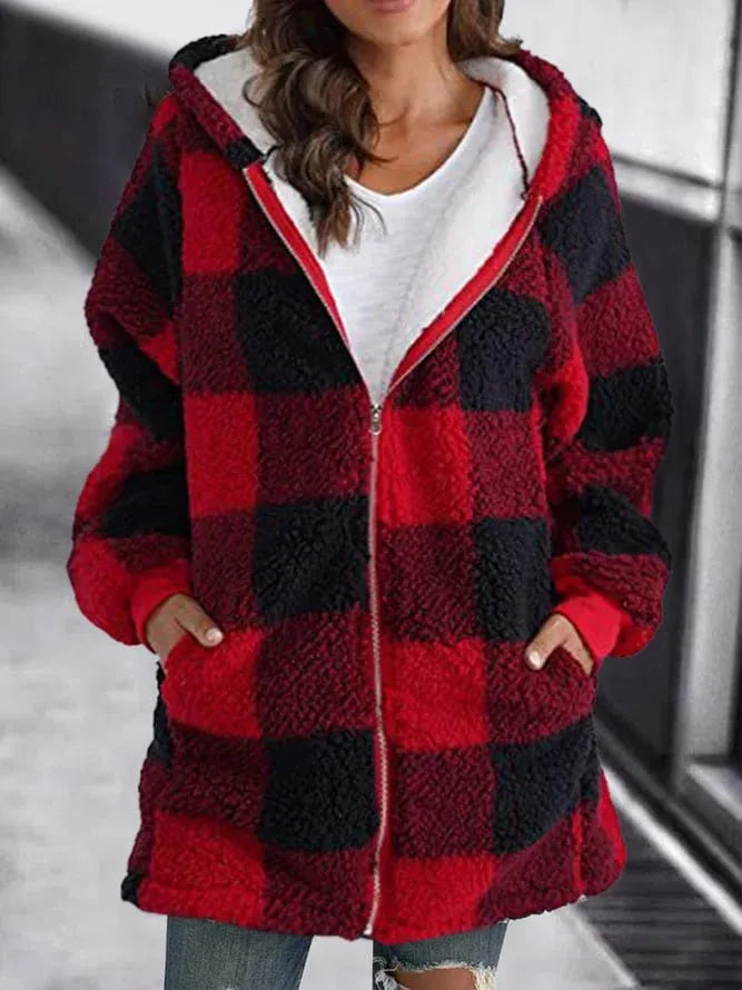 Valenzora - Women's Fleece Jacket with Hood