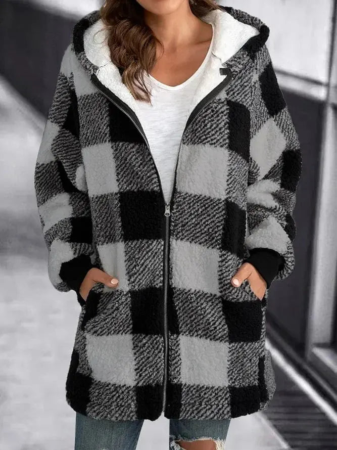 Valenzora - Women's Fleece Jacket with Hood