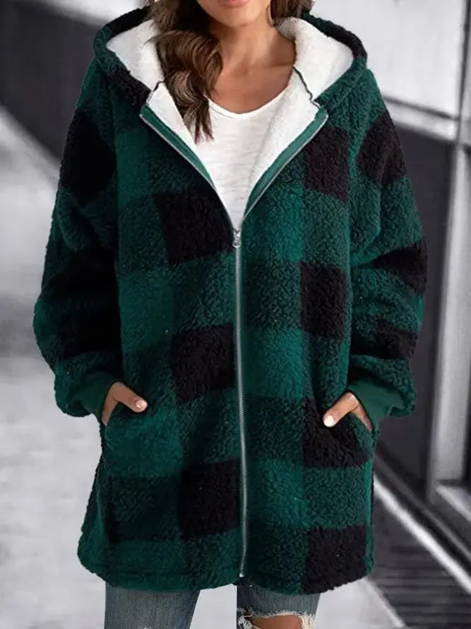Valenzora - Women's Fleece Jacket with Hood