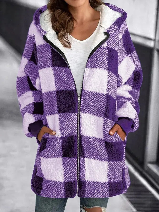 Valenzora - Women's Fleece Jacket with Hood