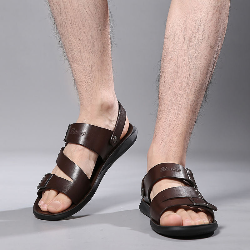 Valenzora | Split leather sandals with buckle