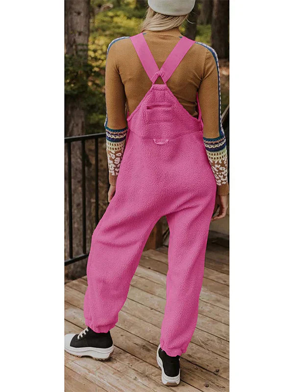 Valenzora | Women's Fleece Thermal Overall with Zippered Pockets