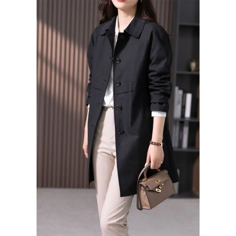 Valenzora | Classic women's trench coat, simply tied, tailored women's coat