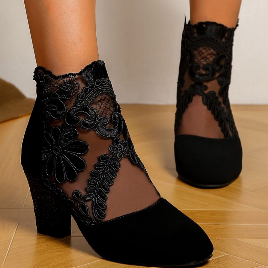 Valenzora | Bestickte High-Heel-Stiefel – Trendiges Schuhwerk