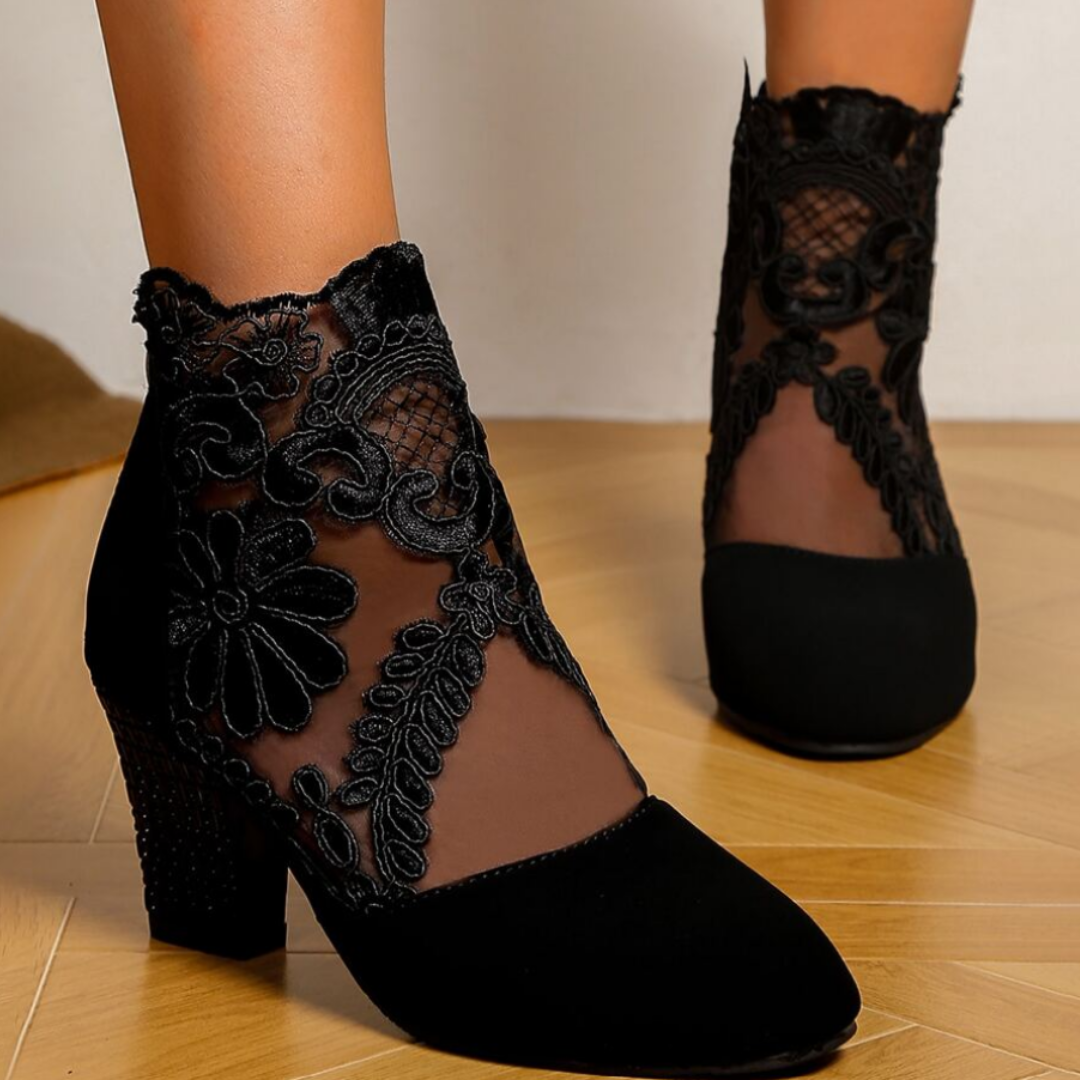 Valenzora | Bestickte High-Heel-Stiefel – Trendiges Schuhwerk