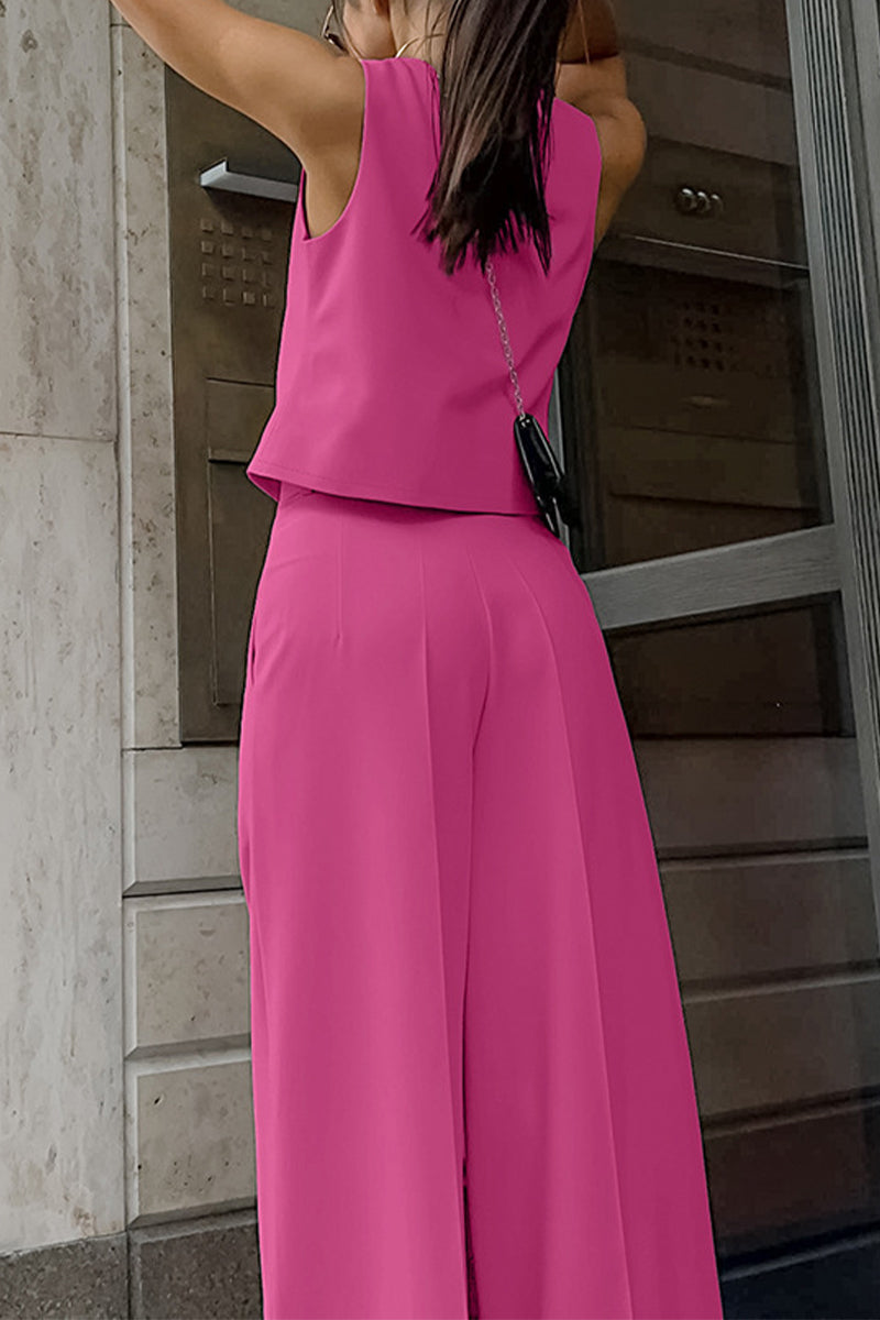 Valenzora | Two-piece sleeveless business casual ensemble