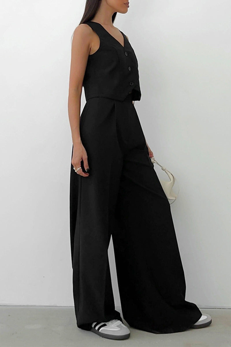 Valenzora | Two-piece sleeveless business casual ensemble