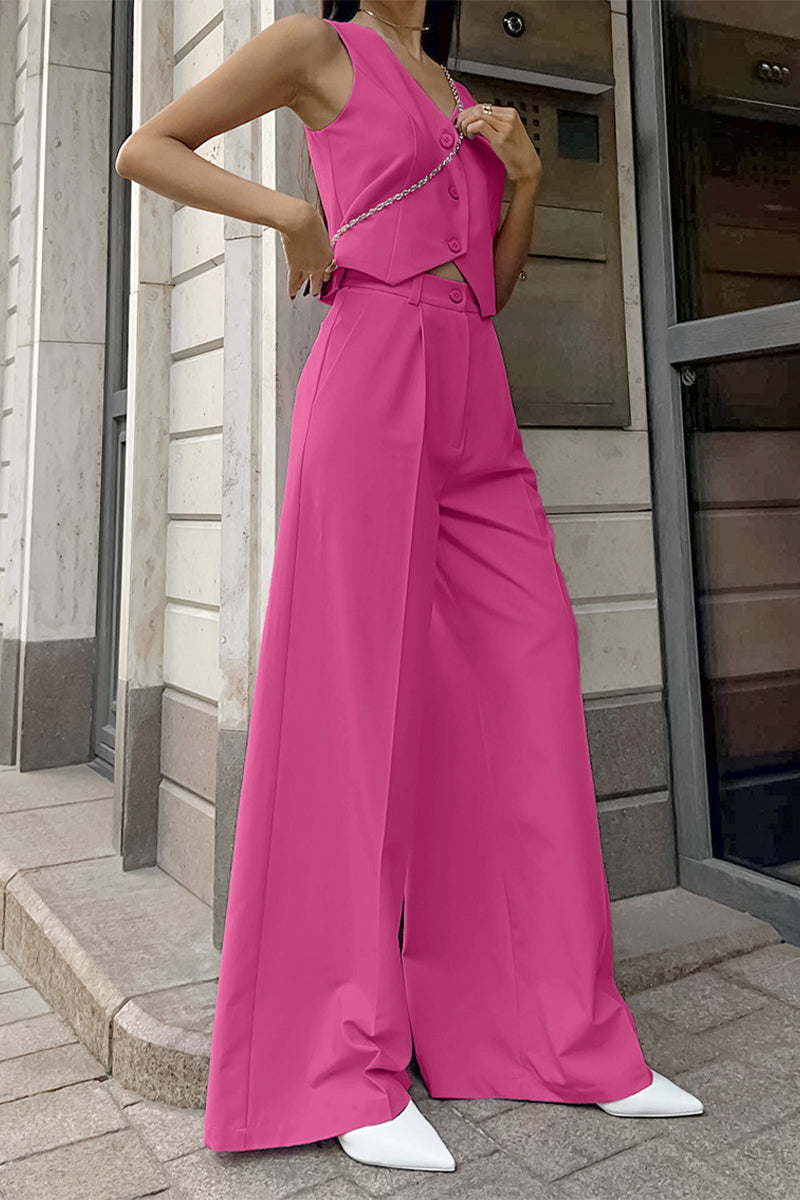 Valenzora | Two-piece sleeveless business casual ensemble