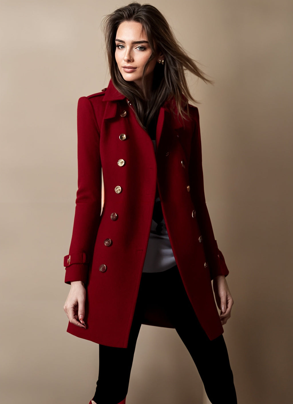Valenzora | Zweireihiger Trenchcoat