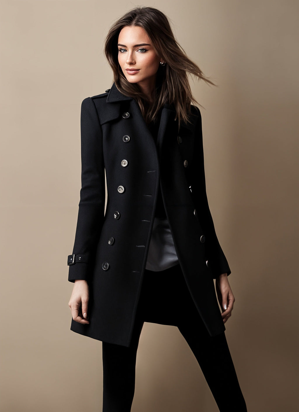Valenzora | Zweireihiger Trenchcoat