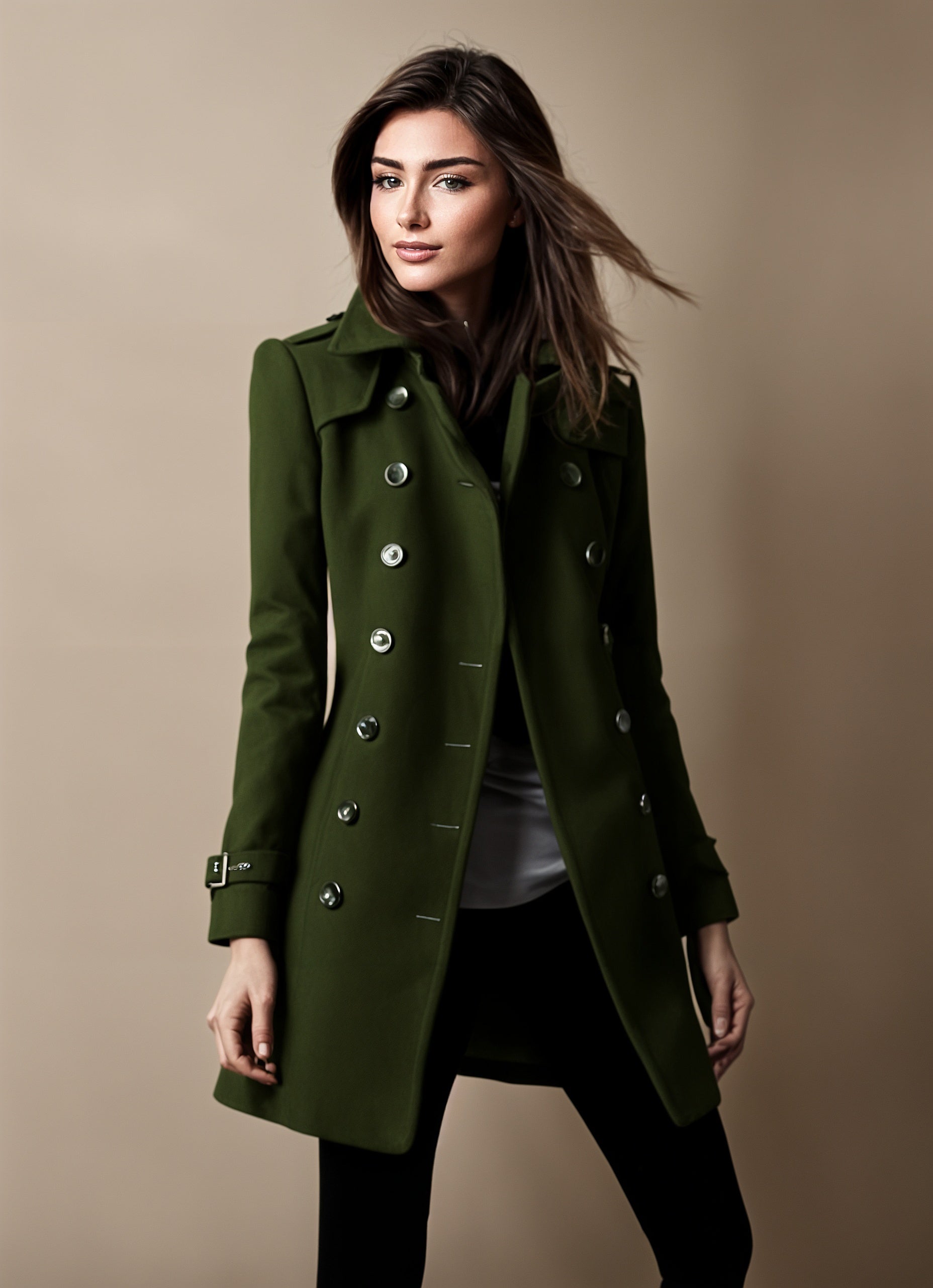 Valenzora | Zweireihiger Trenchcoat