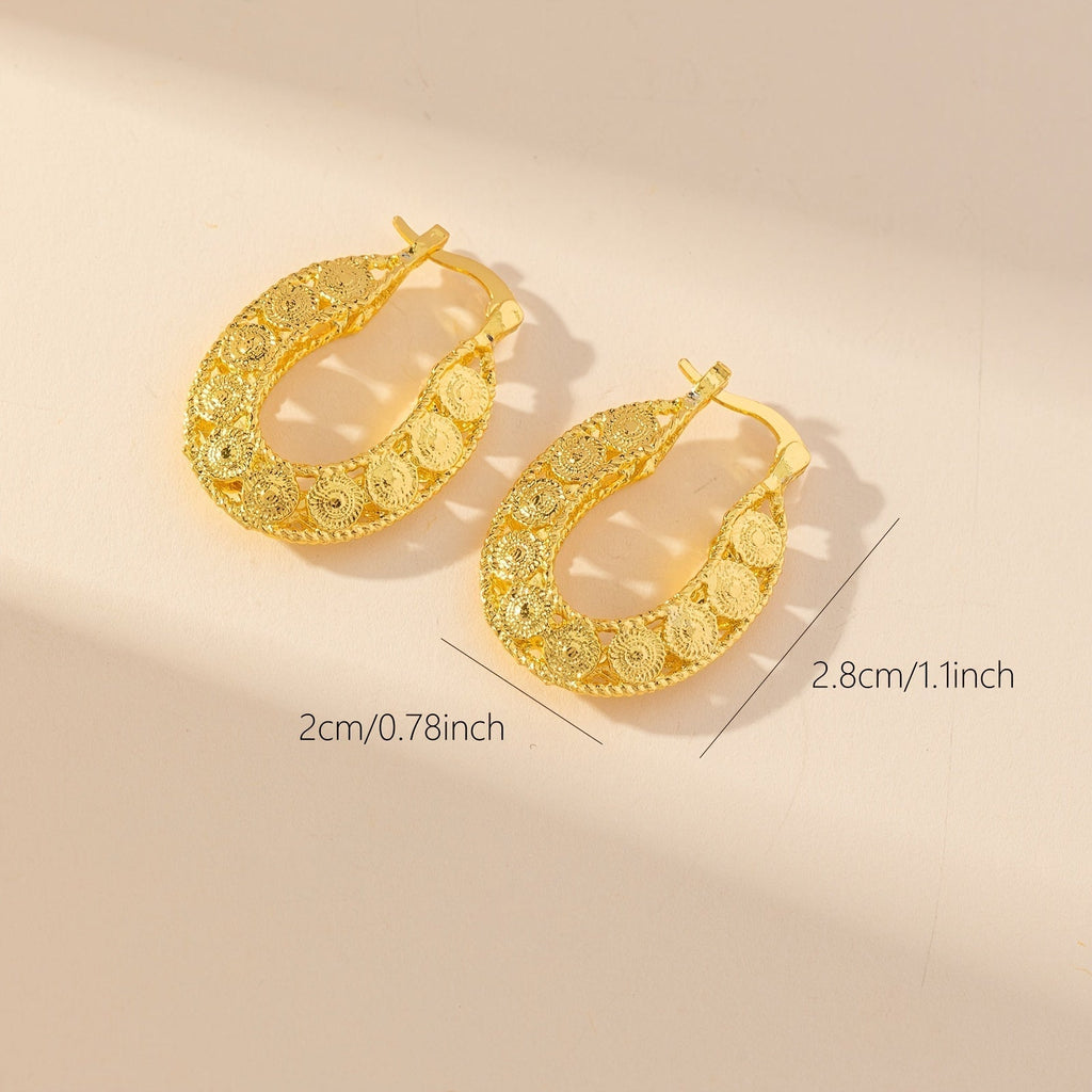 Valenzora | 14kt Gold Unique Gold Filigree Chunky Hoop Earrings
