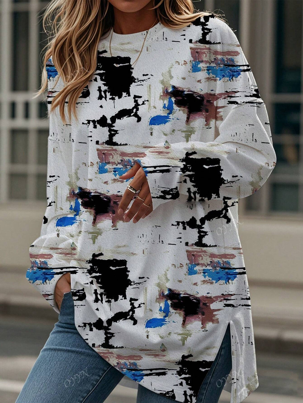 Valenzora | Women's Digital Print Long Sleeve T-Shirt