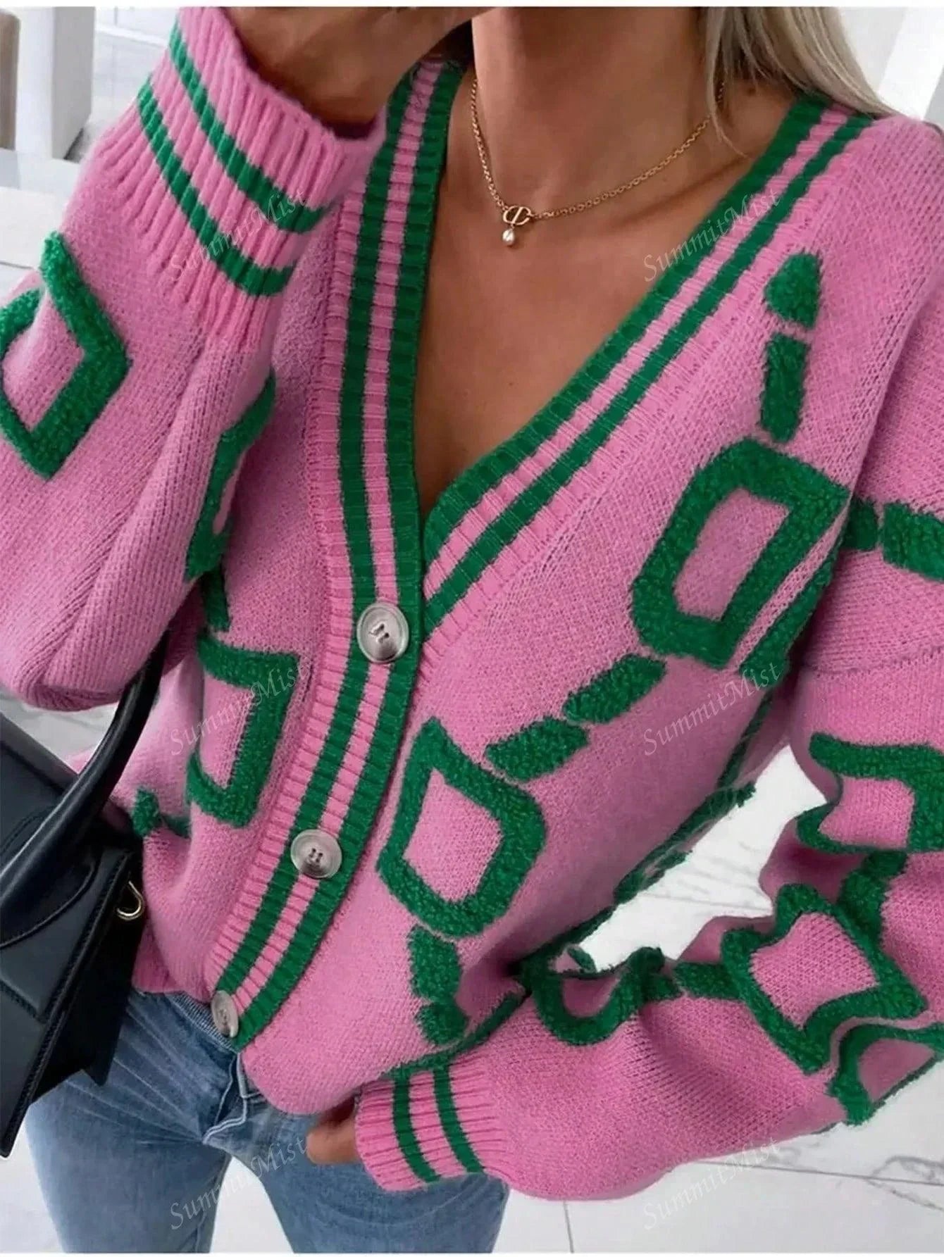 Valenzora | Damen-Cardigan mit Grafikdrucken