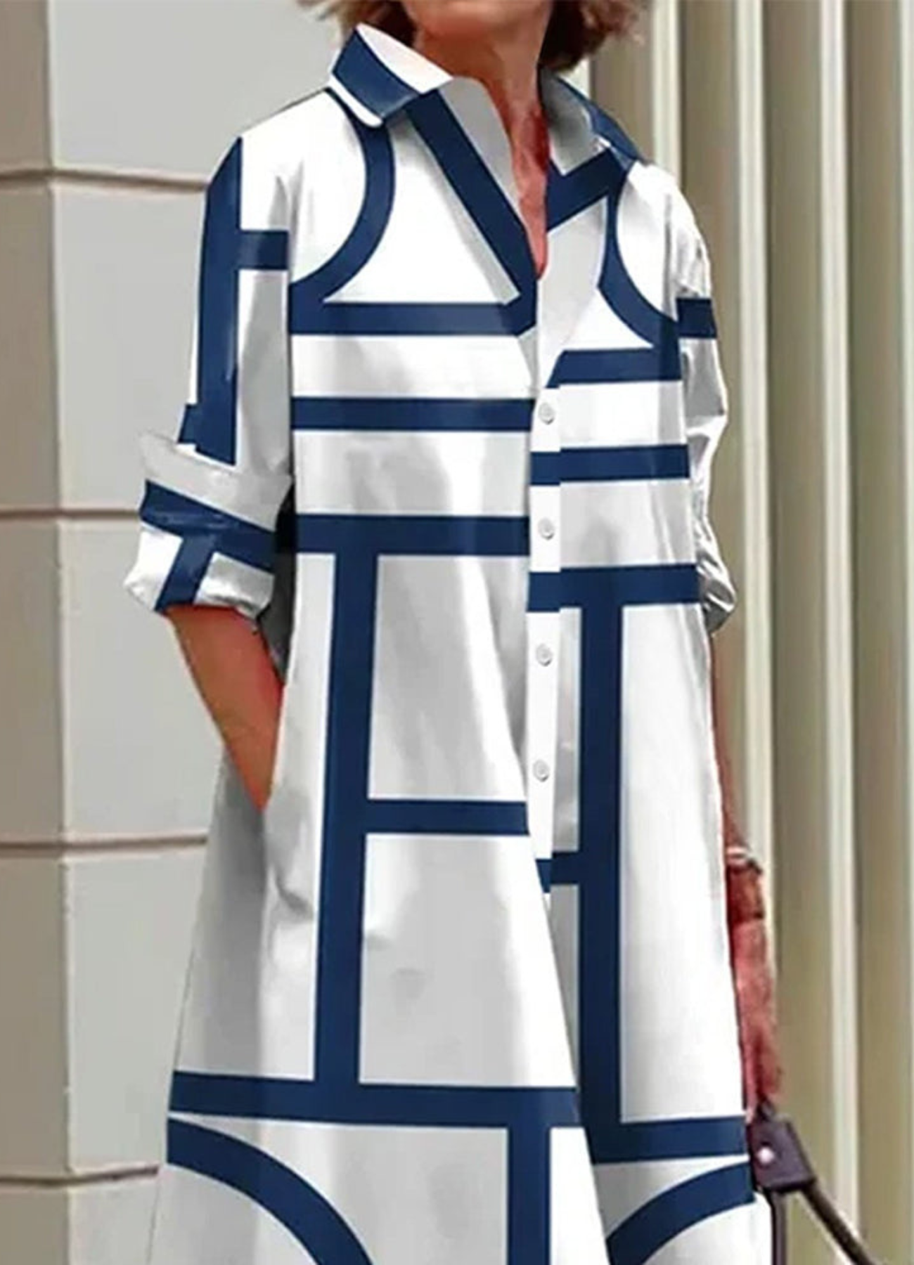 Valenzora | Plus Size Shirt for Evening Events for Women Midi