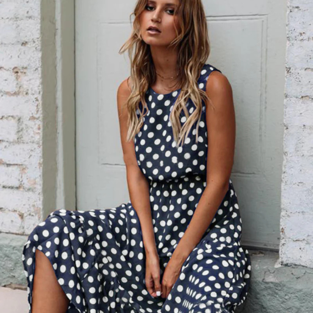 Valenzora | Elegant summer dress with polka dots