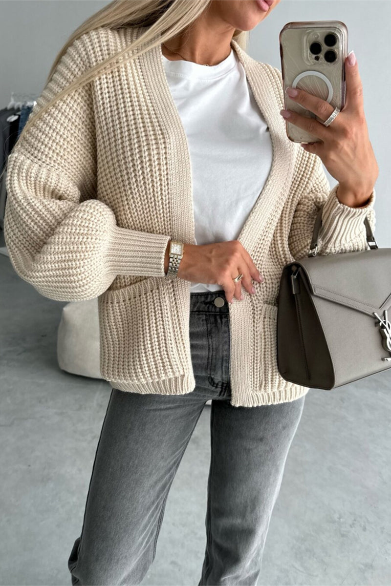 Valenzora | Lässige V-Ausschnitt-Jacke aus Taschengewebe – 5 Farben