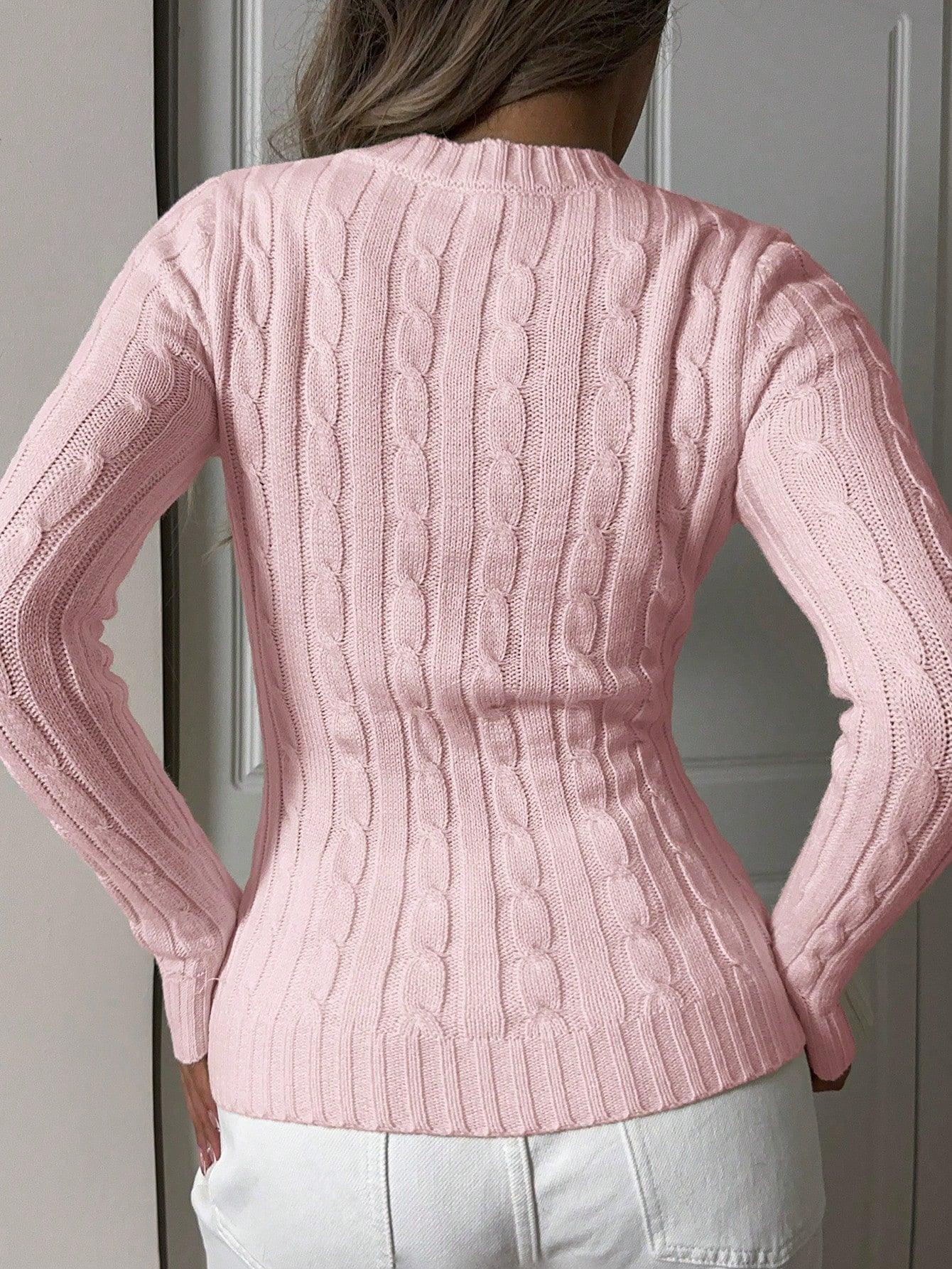 Valenzora | Damen-V-Pullover aus Kordstrick