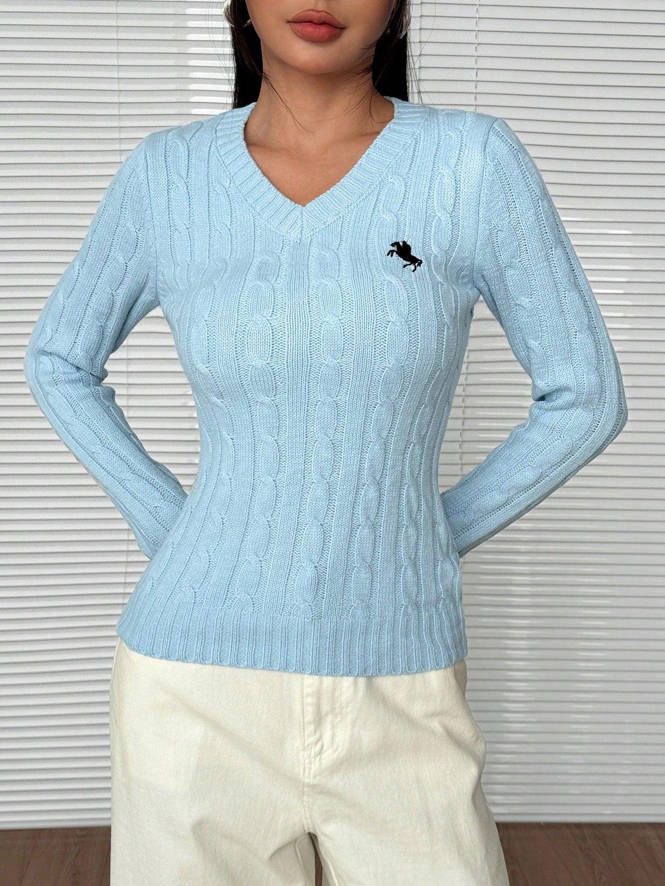 Valenzora | Damen-Strickpullover mit Schnürung und V-Ausschnitt