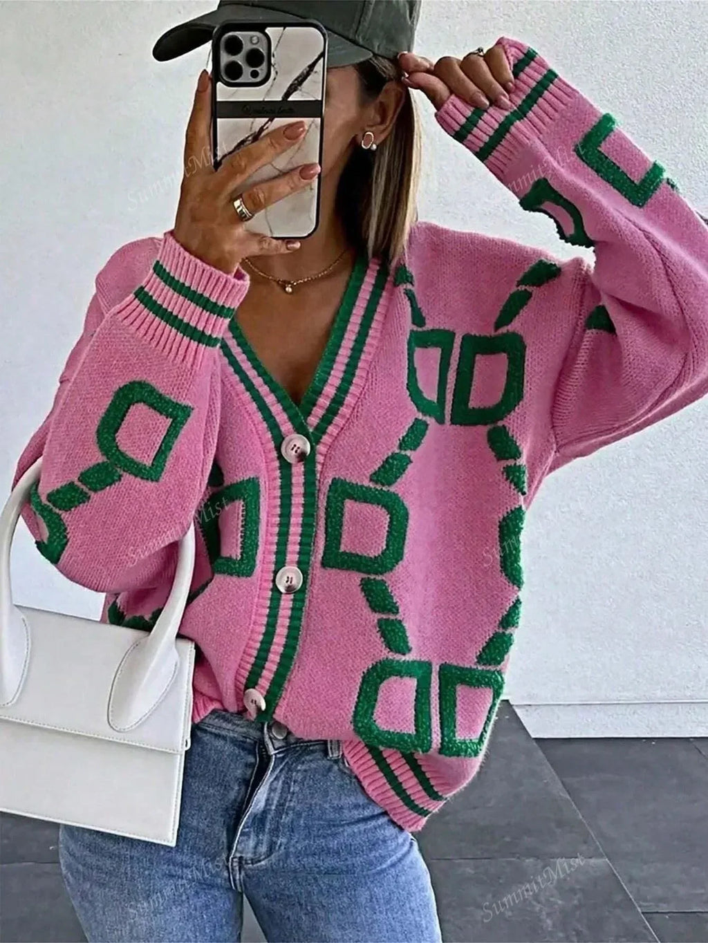 Valenzora | Damen-Cardigan mit Grafikdrucken