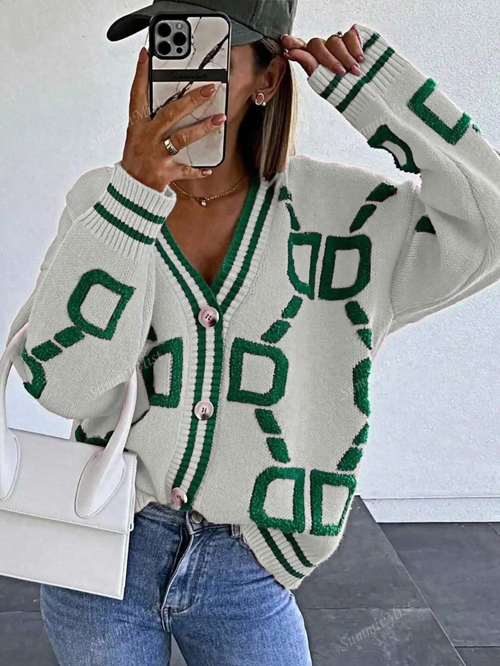 Valenzora | Damen-Cardigan mit Grafikdrucken