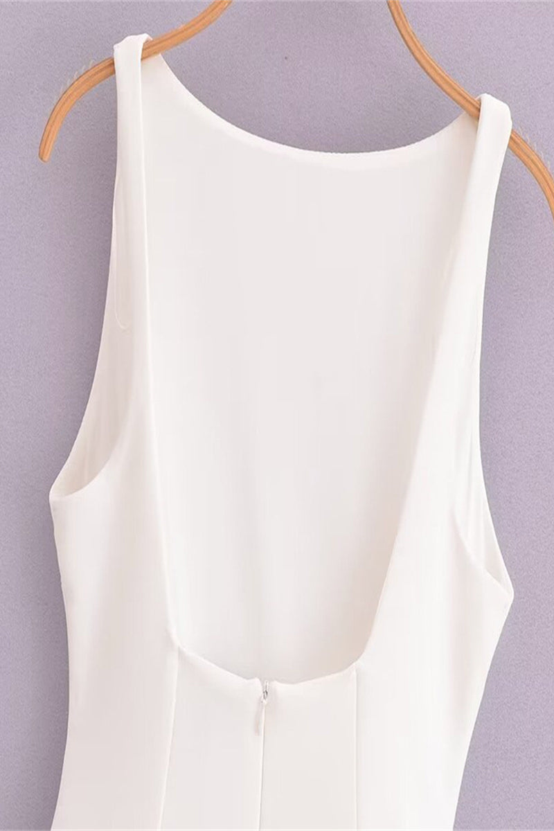 Valenzora | Sexy Ruffled O-Neck Sleeveless Dresses