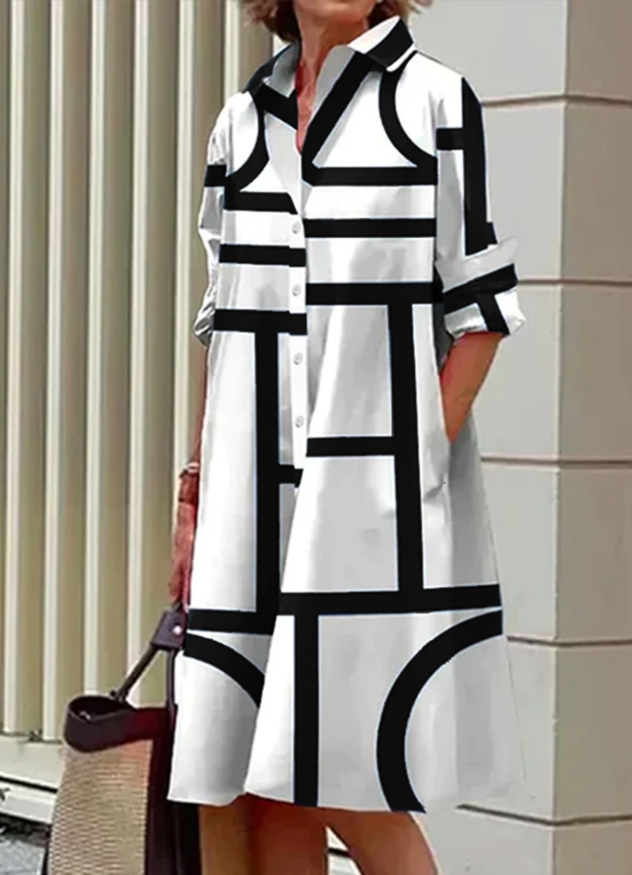 Valenzora | Plus Size Shirt for Evening Events for Women Midi
