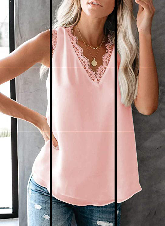 Damenbluse mit eleganter Spitzeneinlage, Größe