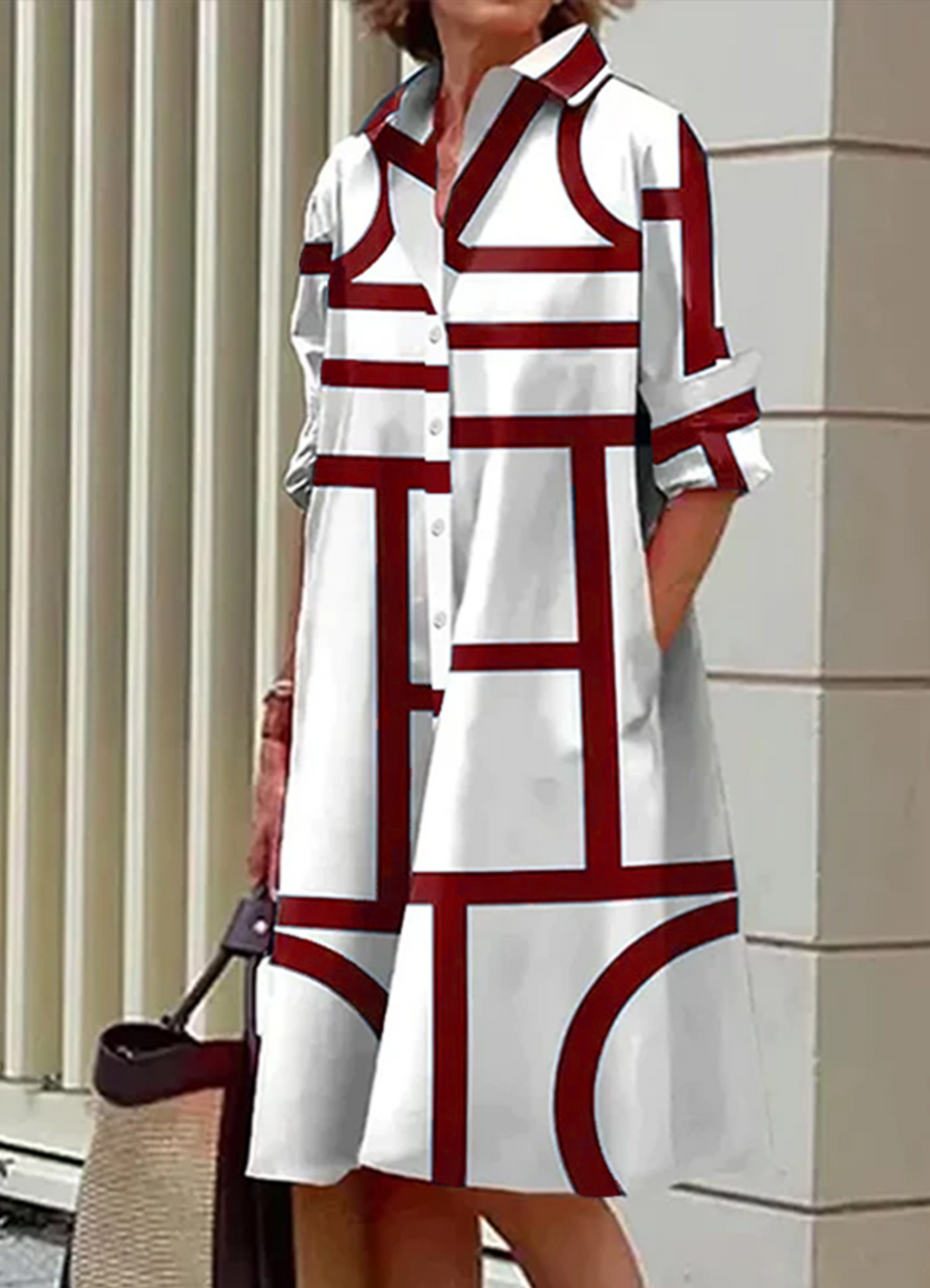 Valenzora | Plus Size Shirt for Evening Events for Women Midi