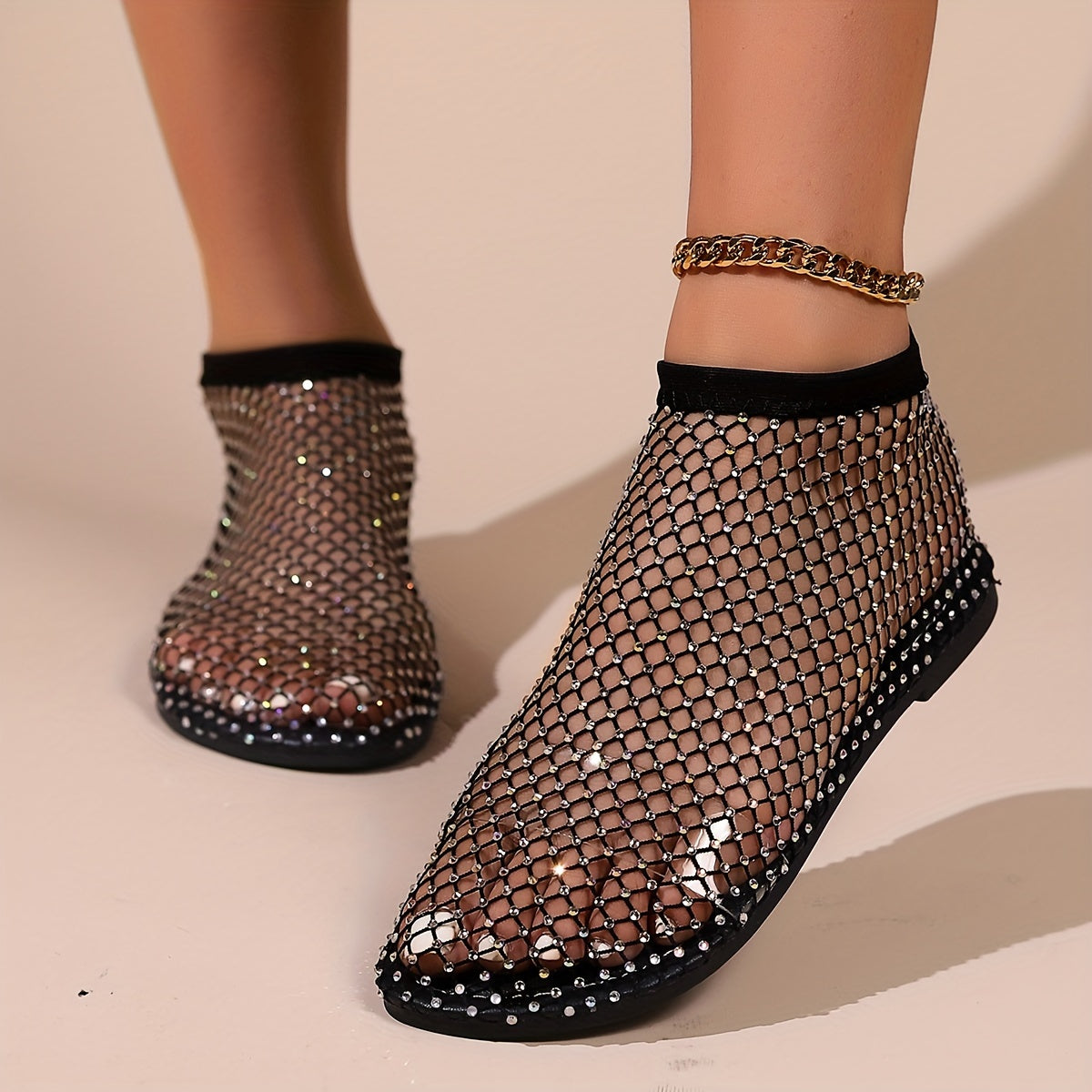 Valenzora | Construction Strasa, Flat Shoes, Transparent Sandals for the Beach