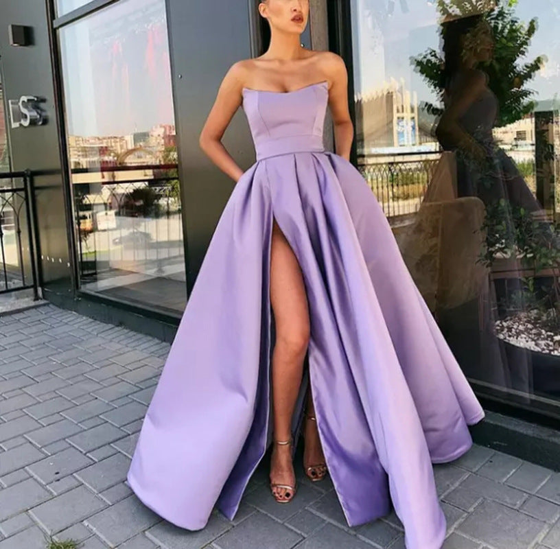 Valenzora | Split long party hostess evening dress