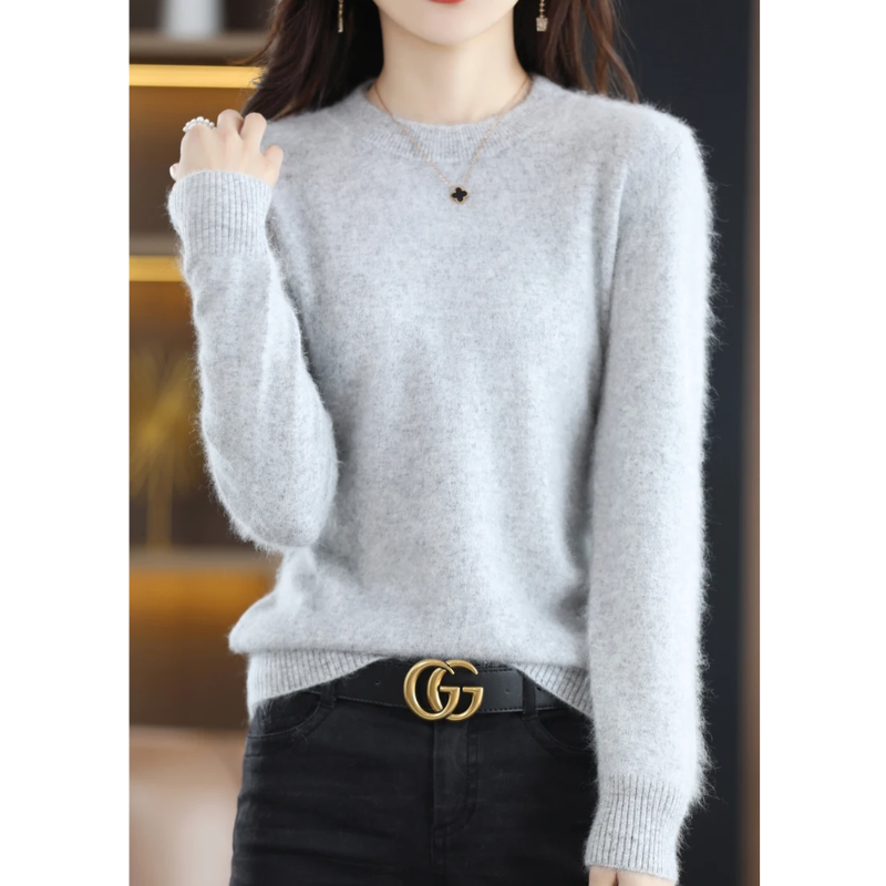 Valenzora | Damen Kaschmirpullover, luxuriöser Rundhals, weich & modisch