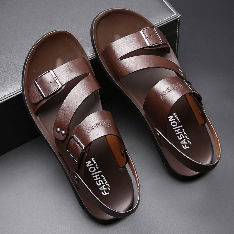 Valenzora | Split leather sandals with buckle