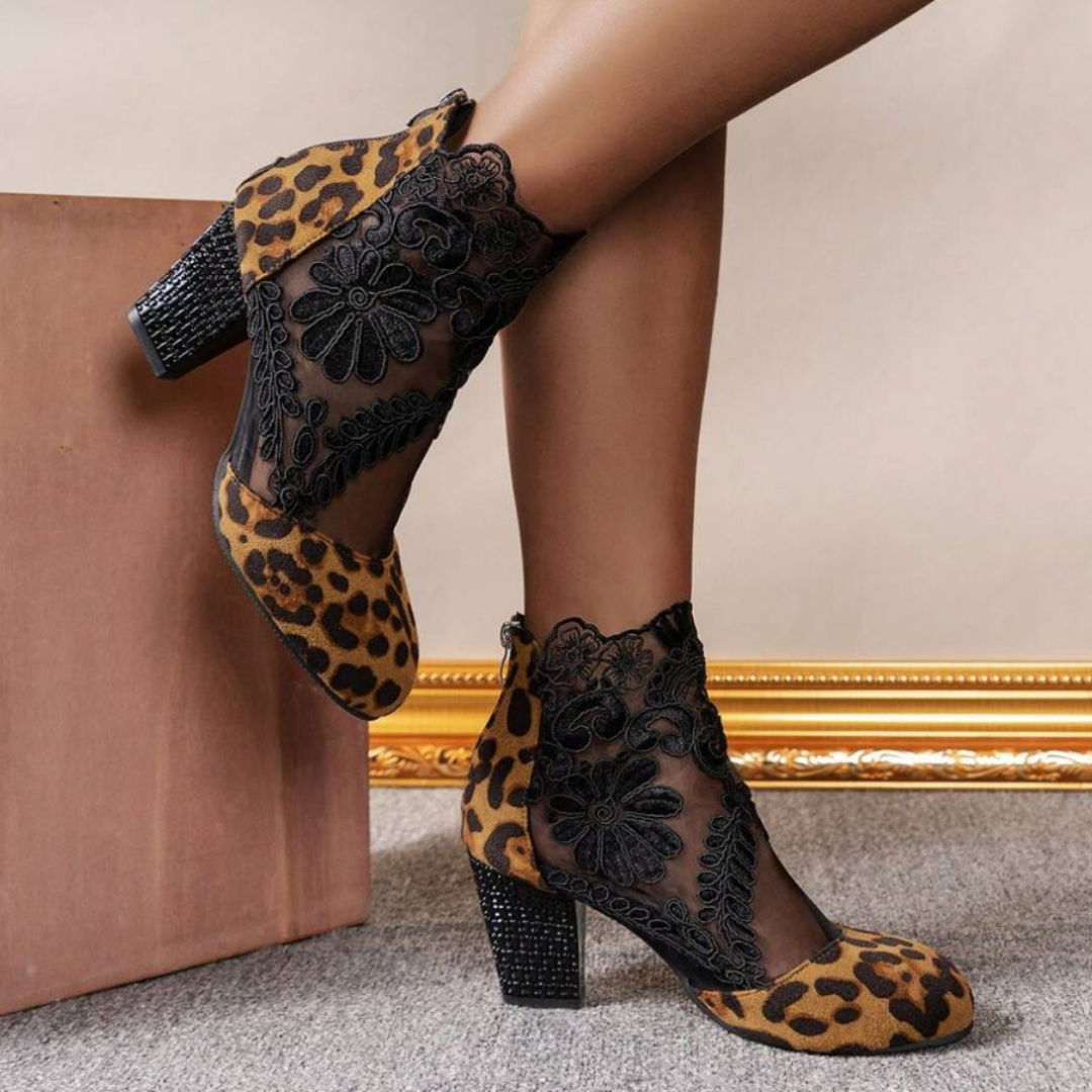 Valenzora | Bestickte High-Heel-Stiefel – Trendiges Schuhwerk