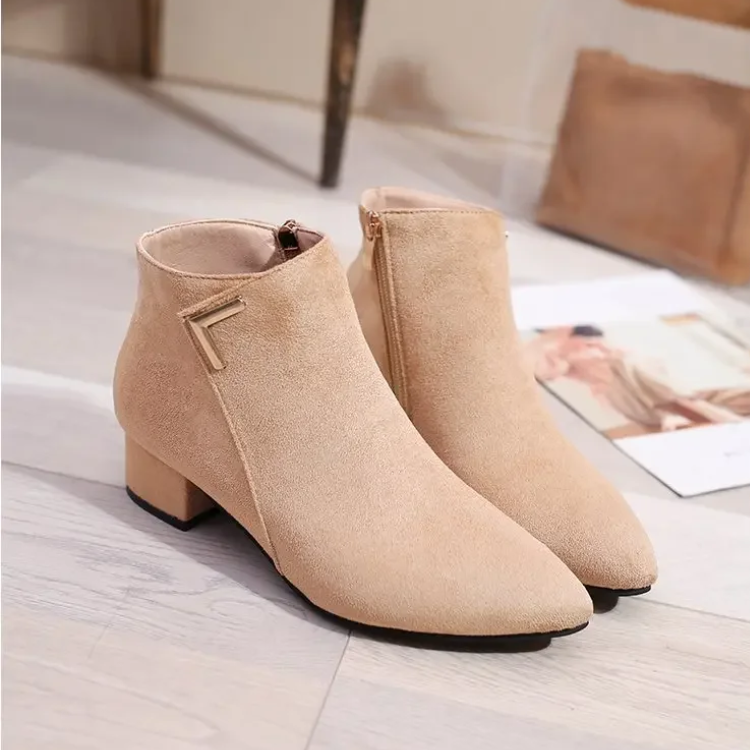 Valenzora | Ankle boots with pointed toe and side zipper, women's ankle boots
