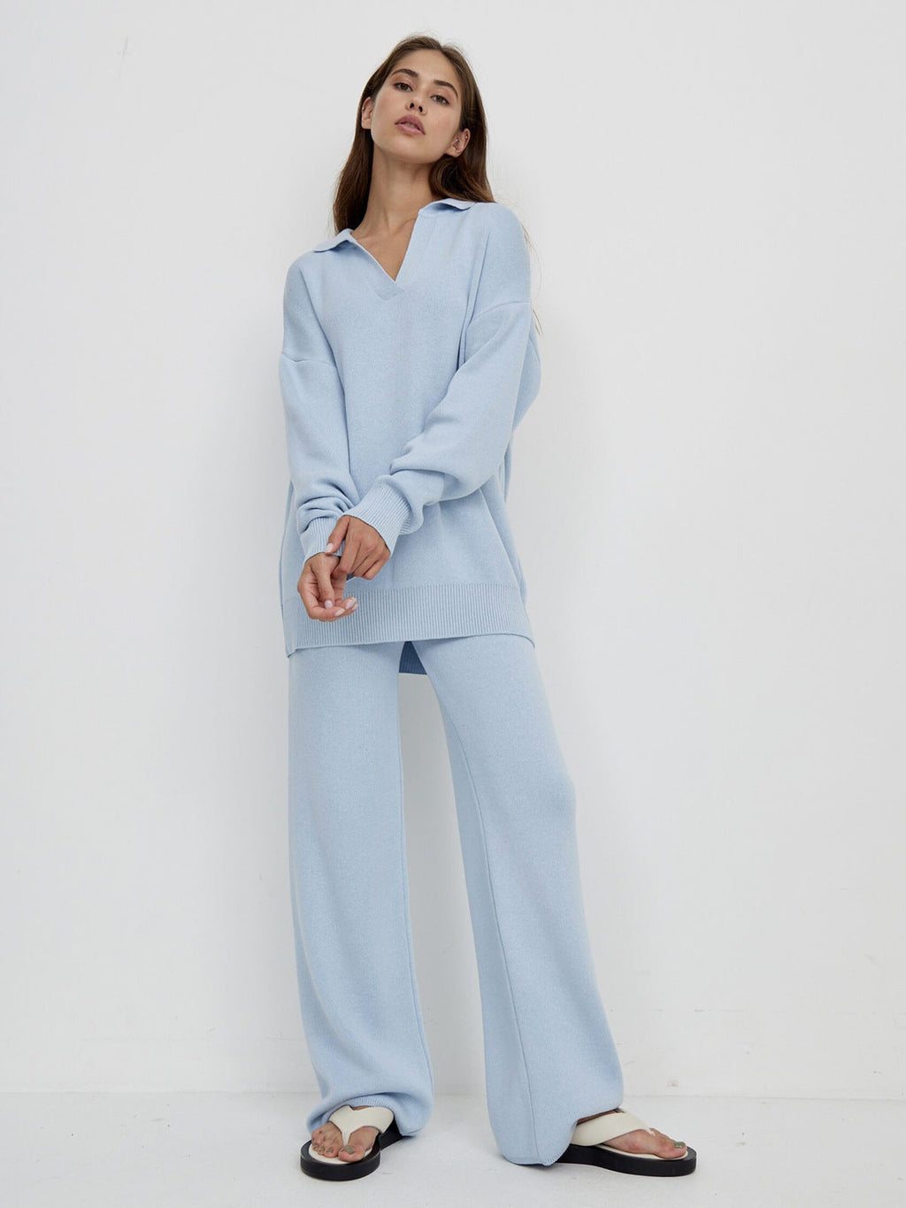 Valenzora | Set of trousers and knit sweater